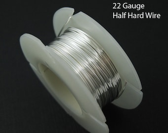 22 Gauge Half Hard Sterling Silver Wire (0.6mm) for Jewelry Making Wholesale Bulk Silver Wire - Sku: 207004