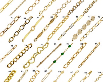 14K Permanent Jewelry Gold Filled Chain bulk by the foot. Jewelry Making Chain Wholesale. Enamel Paperclip,Cable,Box Chain