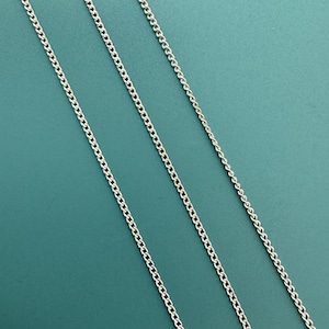 Sterling Silver 1mm Tiny Curb Chain, Bulk Unfinished Chain, Silver Jewelry Making Beading Chain ( 5 feet), Wholesale Jewelry Supplies