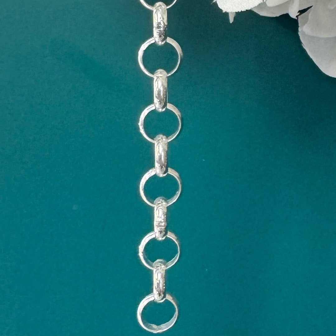 925 Sterling Silver 6.5mm Chunky Rolo Chain, Huge Silver Rolo Chain