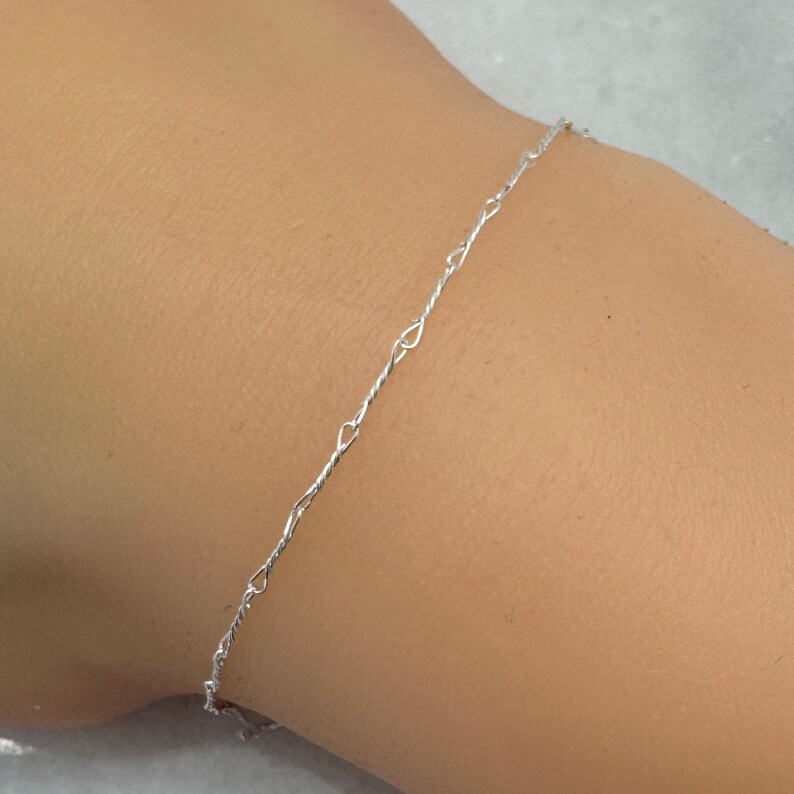 Sterling Silver Bulk Chain by the foot,Jewelry Making Fancy Twisted Chains,Wholesale Unfinished Bulk Chains for Necklace,Bracelet Sku:101007 image 10