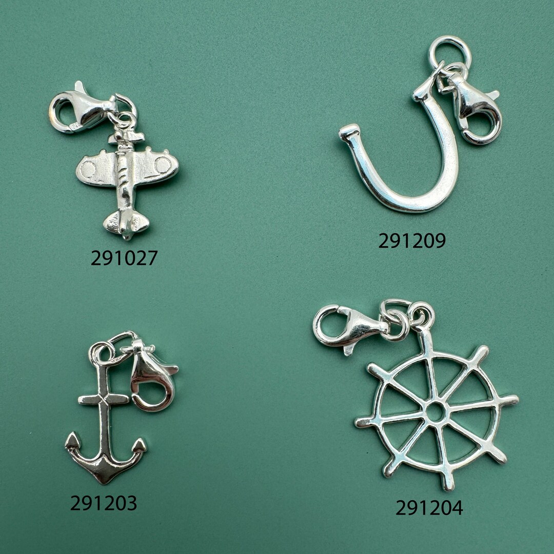 925 Sterling Silver Hobby Charms, Add on Charm With Clasp, Wholesale