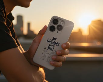 Dancing Couple Phone Case, Romantic Minimal Art Cover