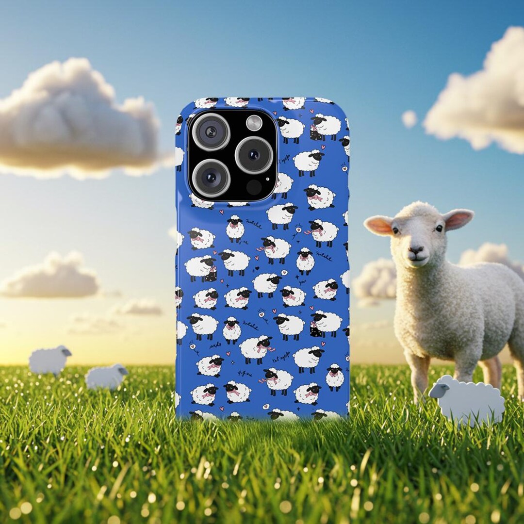 Sheep Case Sheep Phone Case, Kawaii Animal Design - Etsy