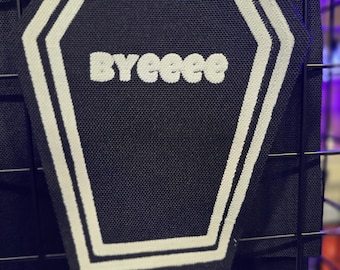 Byeee Coffin Patch: Gothic Horror Punk Style