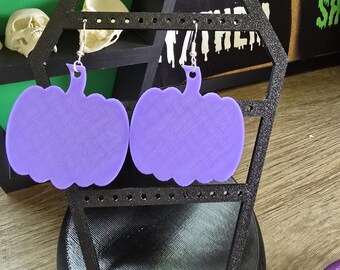 Pumpkin Earrings STL File: 3D Print Halloween Jewelry