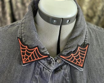 Spiderweb Collar Point Patches - Orange
