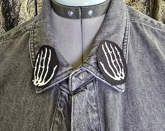 Skeleton Hand Collar Patches