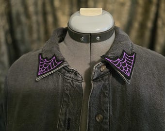 Spiderweb Collar Point Patches - Lavender