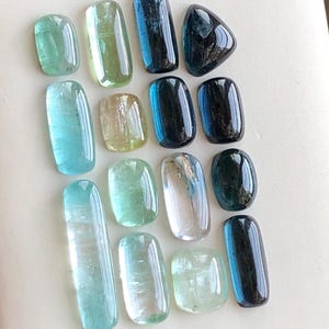25.70 Blue Tourmaline Cabochons Lot