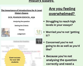INTRODUCTIONS -Study Guide A-Level History, Tuition Instant Download, A-Level Essays, Homeschooling Resource, Essay Writing, Printable Study