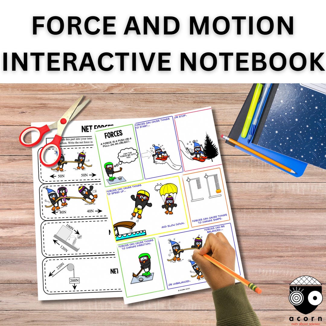 Force and Motion Interactive Notebook - Etsy