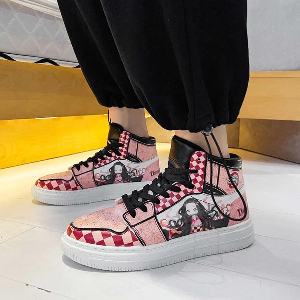 Demon Slayer Shoes| Anime Sneakers| Hand-PaintedDemon Slayer Shoes| Tanjiro Sneakers| Nezuko Shoes|Water Breathing Sneakers|Hashira Sneakers