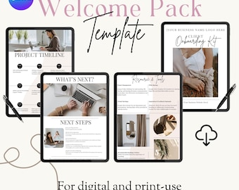 Client Welcome Packet | Onboarding Template | Designer Welcome pack | Client Onboarding Kit| Welcome Kit Template| Client Management