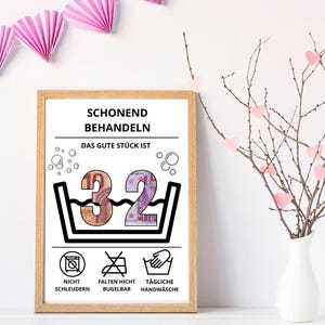 Digitale Geburtstagskarte 32 – Lustige Euro-Design Karte – Witzige Printable Karte zum 32. Geburtstag