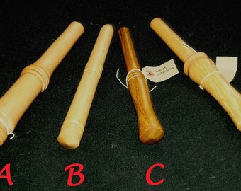 Nostepinnes, hand turned from Various Woods