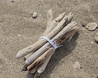 Branche droite en bois flotté, jeu de bâtons en macramé, 4 à 10 pièces
