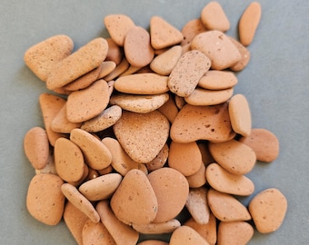 Surf Tumbled Terracotta Shards: Spanish Beach Pottery (30-50 pcs)