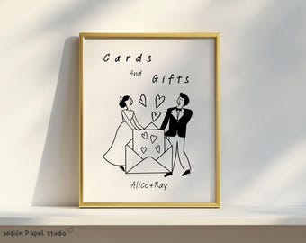 Hochzeitskarten & Geschenke Zeichen: Bearbeitbare Canva Vorlage (Digitaler Download)