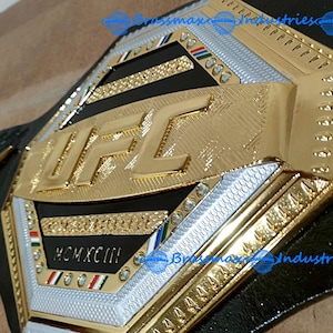 MMA Legacy Championship Belt: 6mm Zinc, Leather Strap, Inspired Design