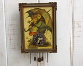 Princess Art Hummel Wall Windup Pendulum Clock - No Key - FREE SHIPPING
