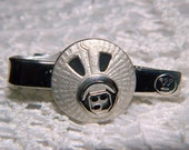 Robbins Co Attleboro Tie Clasp - Tie Bar - Westinghouse Logo - FREE SHIPPING