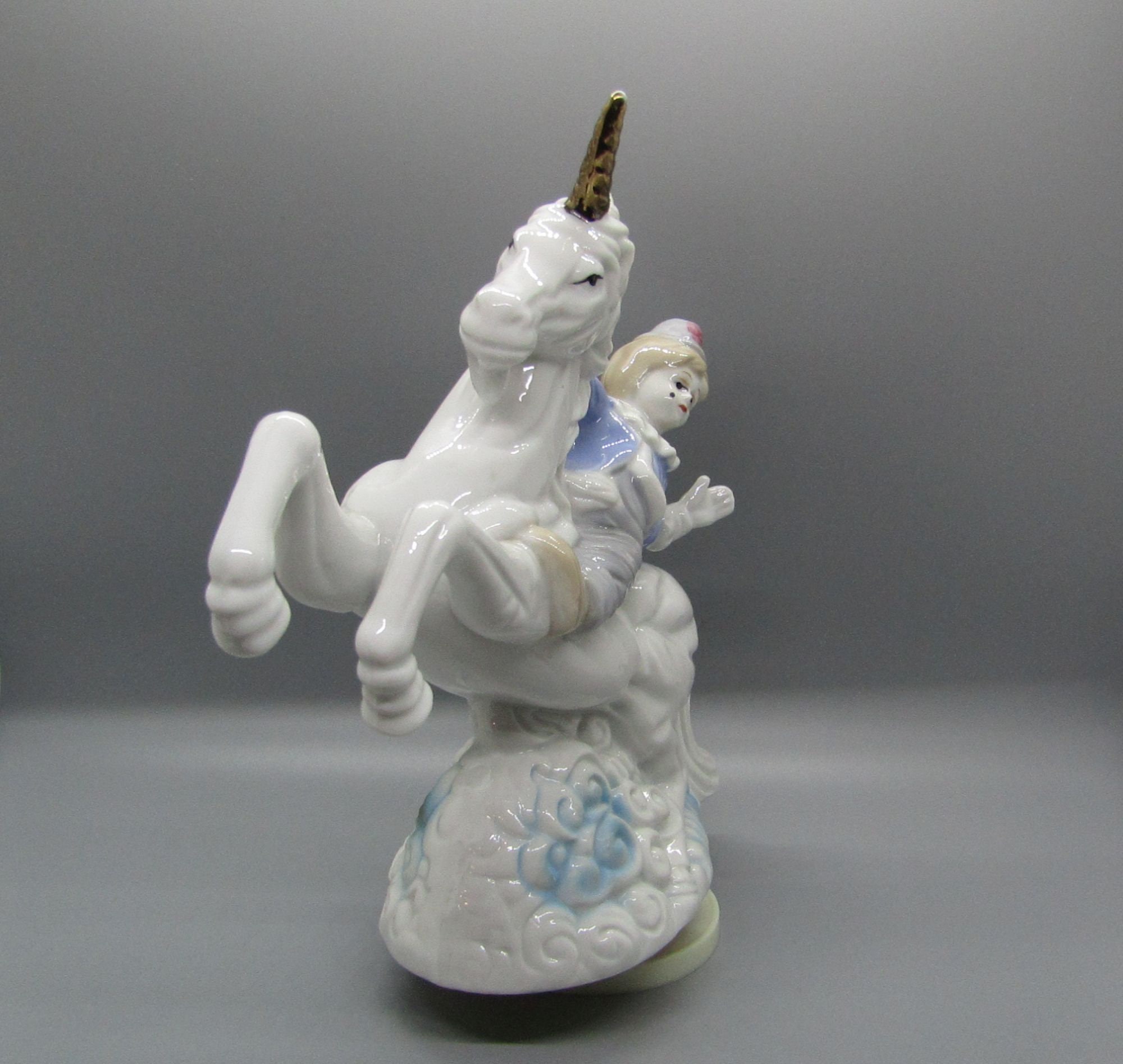 Musical Unicorn and Clown Figurine FREE SHIPPING Etsy