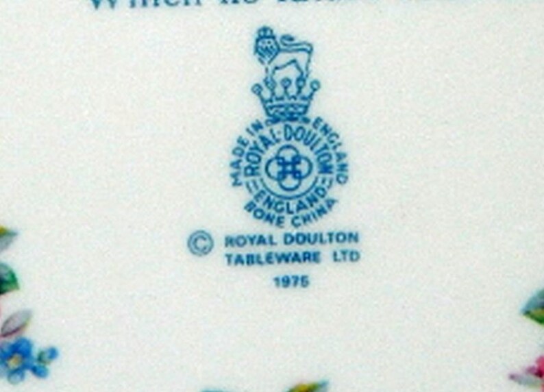 Royal Doulton Valentine's Day Plate 1976 Young Etsy