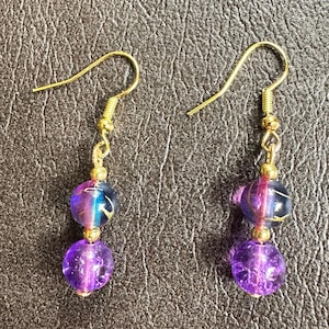 Purple, Purple & a little more…Purple w/ Magenta Gradient Beads and Golden Accent Beads!