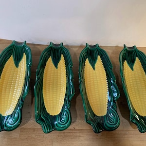 Vintage Ear of Corn Butterdosen signiert vom Künstler Lot von 4