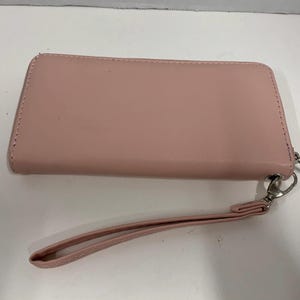 Cartera de piel sintética rosa sin marca para mujer