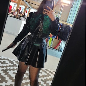 Micro Skater Latex Skirt