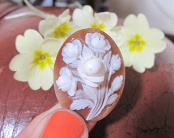 Beautiful Rose Shell Cameo