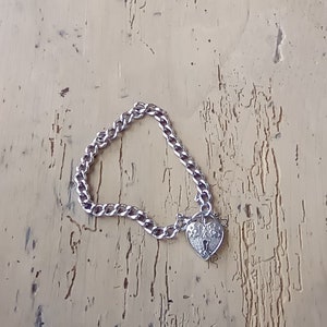 Vintage Silver Heart Bracelet