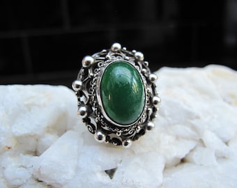 Fabulous Green Agate Statement Ring