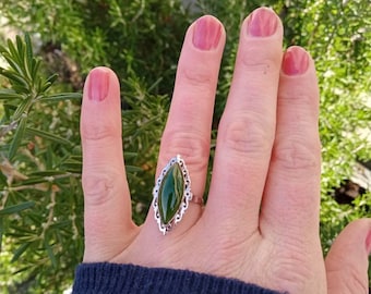 Vintage Green Stone Ring