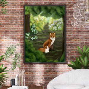 Fox In Forest Printable Art
