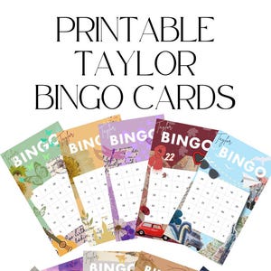 Taylor Bingo Cards