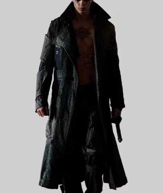The Crow Trench Coat – Classic Black Long Leather Jacket Inspired