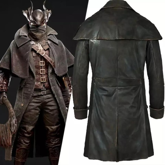 Bloodborne ハンター コスプレ レザー コート、ダメージ加工 ロング