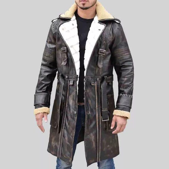 Fallout 4 Arthur Maxson Brown Leather Coat – Cosplay Costume - Etsy