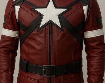 David Harbour Thunderbolts Jacket | 2025 Red Guardian Leather Costume Jacket