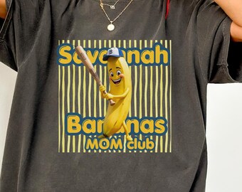 Savannah Bananas Shirt Retro Stripes Banana Ball Mom Shirt Baseball Mom Tee Funny Game Day Shirt Vintage Baseball Shirt