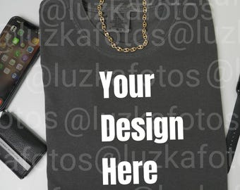 mock up comfort color folded men, pepper comfort color, maqueta digital comfort color, mock up t shirt for men. mock up comfort color 1717,