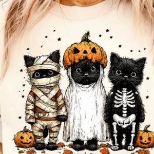 Funny Halloween Cat PNG: Spooky Sublimation Design (Digital Download)