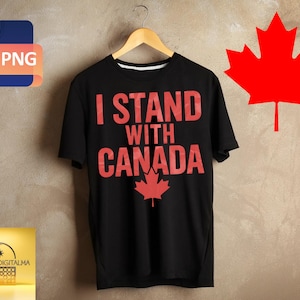 Estoy con Canadá PNG / Descarga digital de la bandera canadiense / Clipart del Día de Canadá
