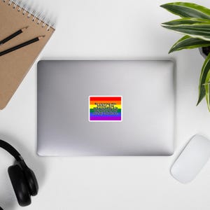 Pride “not a flag” disclaimer sticker