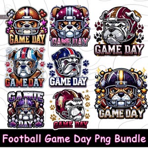 Football Mascot PNG Bundle: Game Day Sports Team Designs (Digital Download)