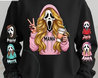 Horror Halloween MAMA Family PNG Bundle, Scary Killer Mama PNG, Halloween Sublimation Clipart, Spooky Mom Shirt Design Digital Download