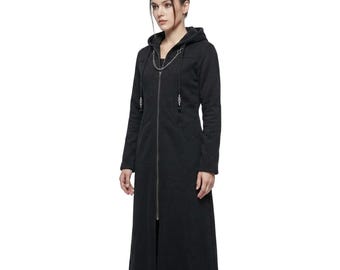 Organization XIII Cloak Hoodie Coat, Kingdom Hearts Inspired Black